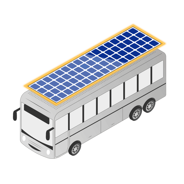 illustration of an electric bus