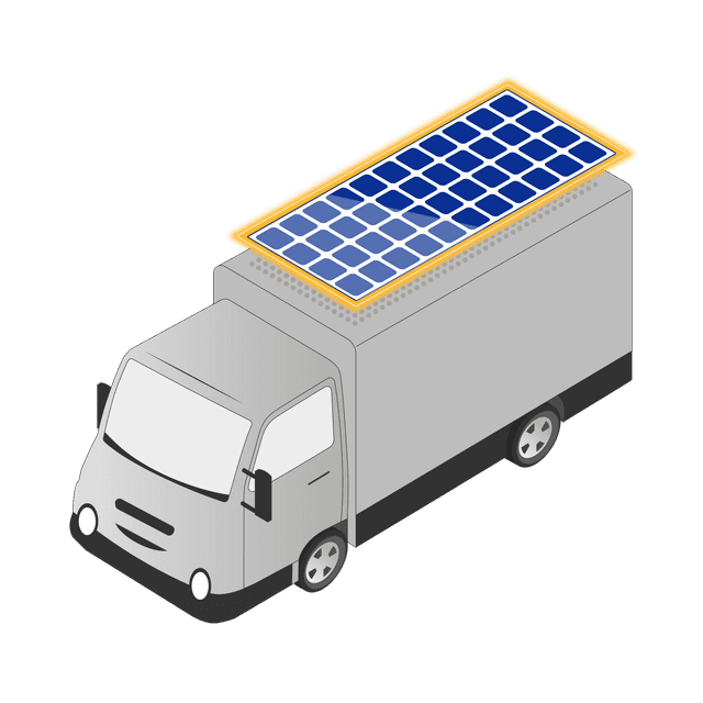 illustration of an electric mid-size van