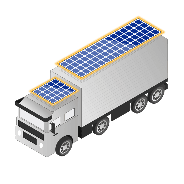 illustration of an electric semi-trailer