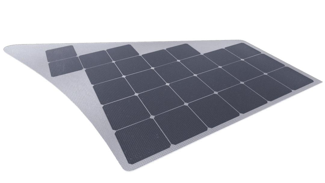 Illustration 3D montrant la possibilité de fabriquer des panneaux solaires de n'importe quelle forme
